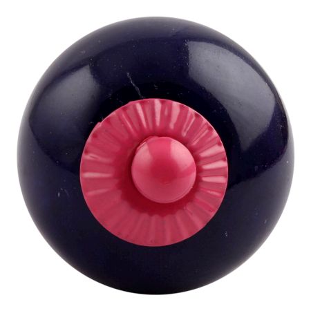 Navy Blue Round Pink Fitting Ceramic Knob